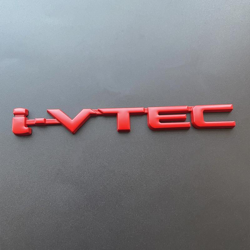 3D Chrome Metal Car Letters Rear Trunk Badge Emblem IVTEC Logo I VTEC Sticker For Honda City Civic Accord Jazz CRV  Accessories