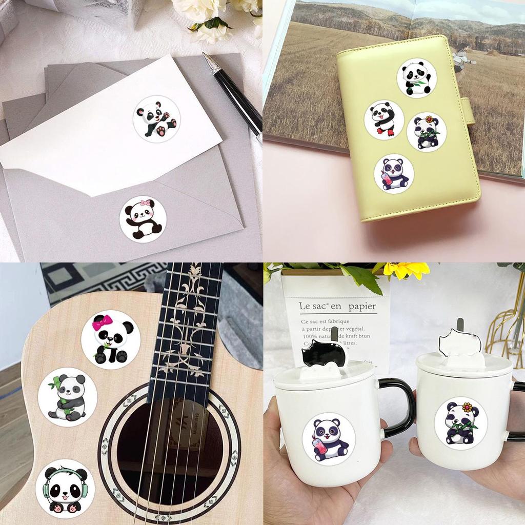 Cartoon Panda Animal Planner Stickers - 500 Stickers/Roll for Decoration