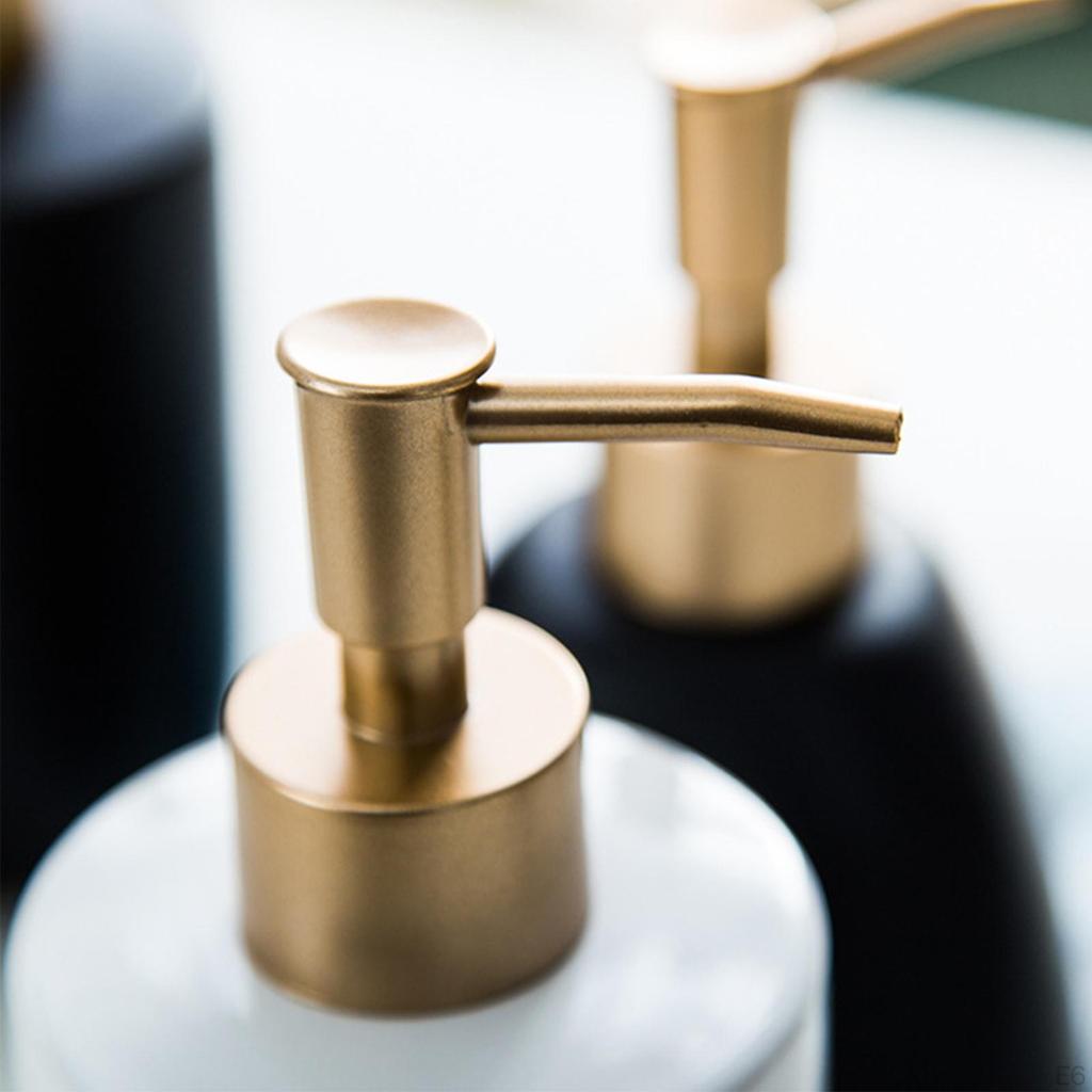 Liquid Soap Dispenser, Container Empty Bottles Ceramic Refillable Pump for