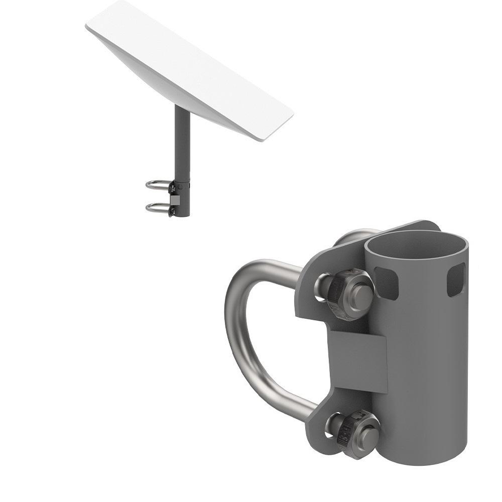 30-50mm Universal Clamping Mount Bracket Stainless Steel Pole Stand Holder for Starlink Dish V2 Antenna for RVs Yachts Railings etc.