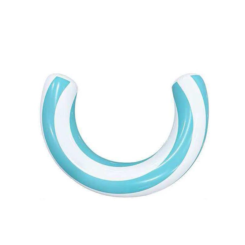 1Pc U-Shaped Inflatable Swimming Ring Striped Water Buoyancy Stick Arch Shape Design Pool Floating Raft Pvc Floating Device