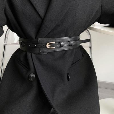 Women's Retro Korean Style Black Wide Belt: Versatile, Decorative, and Waist-Slimming.