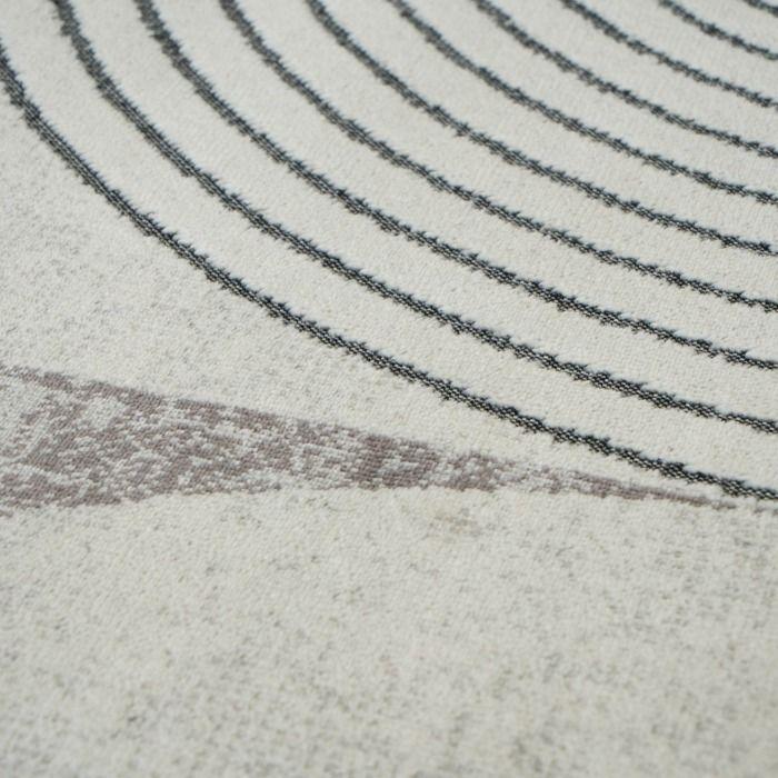 Modern Grey Rug with Graphic Patterns 160x230
