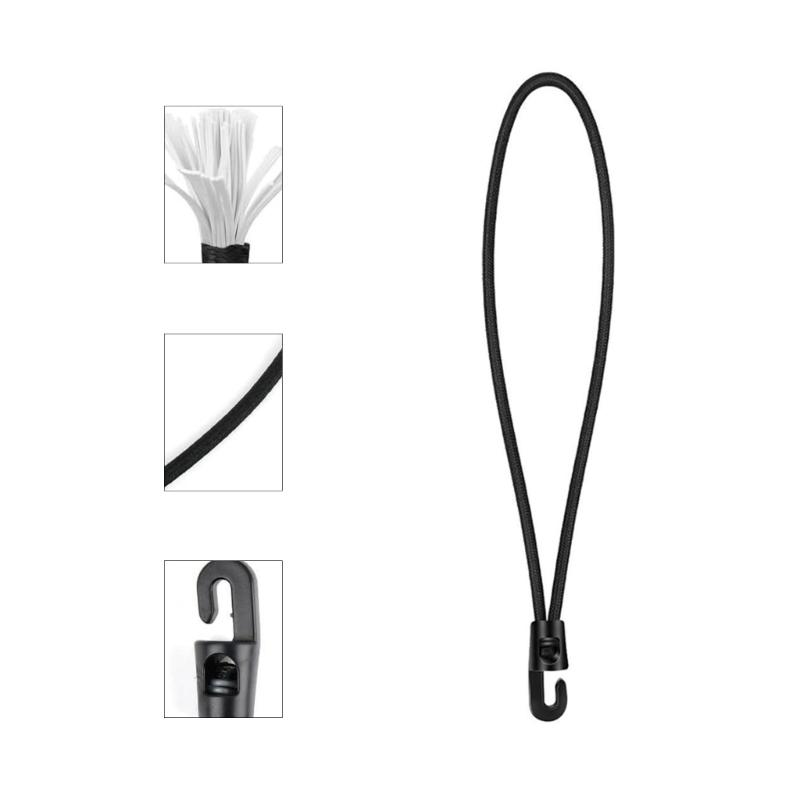 20Pcs Outdoor Tent Storage Elastic Rope Buckle Elastic Bungee Cord with Hook Tarpaulin Tensioner Fastening Straps