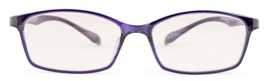 Eschenbach Очки для чтения, Фильтрующие синий свет, Бифокальные +2.0 +1.0, Для работы за компьютером, Эластичная оправа, Сделано в Японии, Прозрачно-фиолетовые, 2993-1120