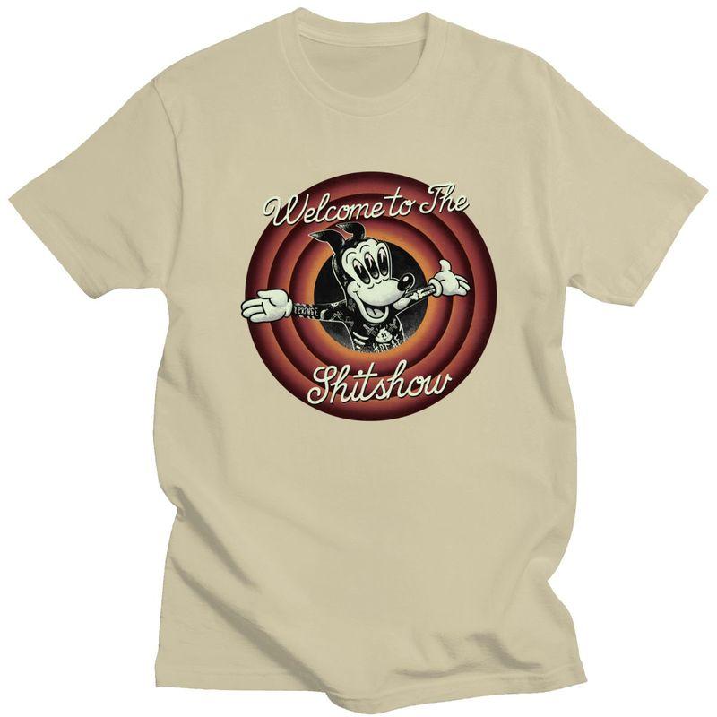 Custom Fashion Welcome To The Shitshow T Shirt Men Short Sleeve Tshirt Casual Tee 100 Cotton Oversized Tshirts Merchandise