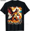 Catzilla Cat Japanese Art Funny Cat Gifts T-Shirt Top Tees Cotton High Quality Unisex Hip Hop TShirt Punk Gothic Graphic Breathable