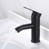 Black Low-Profile Washbasin Faucet