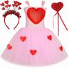 Valentine's Red Heart Princess Tutu Dress for Kids