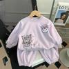 Girls' 2025 Spring/Autumn Cartoon Doll Sportswear: Fashionable Two-Piece Set