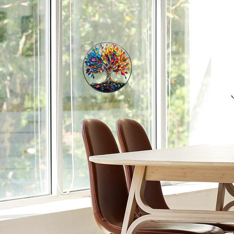 Fun-JD061 Creative Painted Life Tree Glass Window Beautification and Decoration Electrostatic Uv Window Sticker