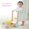 Wooden pushcart for babies, rattle, clatter, wooden toy, chick rattle pushcart, lumberjack toy, foot training pushcart, baby gift