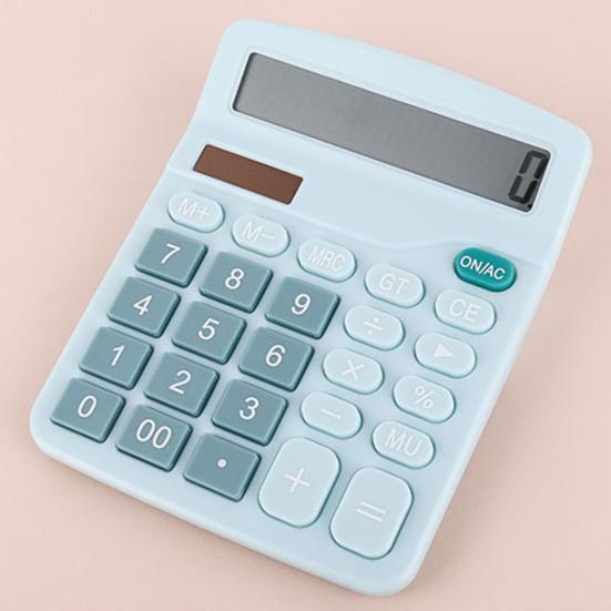 Mini Calculator Clear Screen Display Comfortable Buttons Non-breakable 12 Digits Display Ultra-thin Desktop Calculator Office Supply