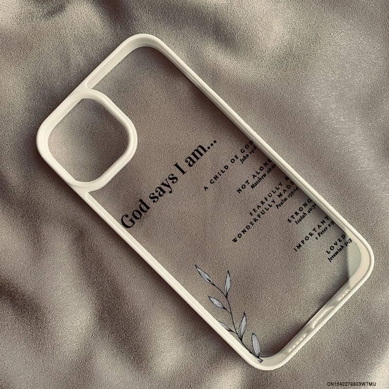 Christian Affirmations Phone Case For iPhone 13 15 16 14 Pro Max 12 11 XR XS X 7 8Plus Bible Verse Scripture Quote Hard Cover