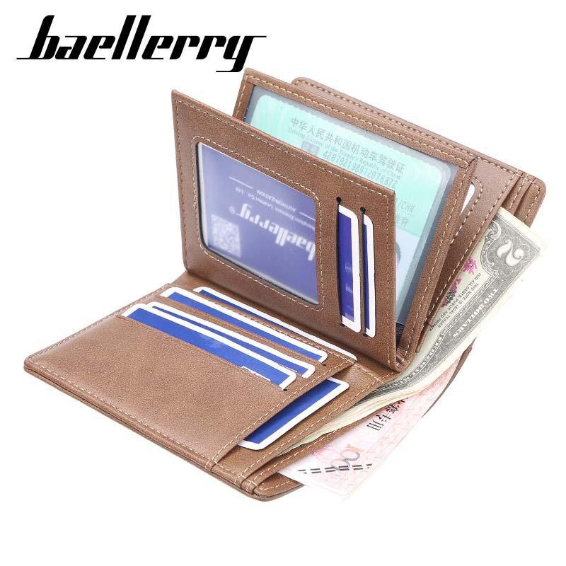 Wallet Men's Short Style European American Retro Multi Slot 30% Off Business Ticket Holder