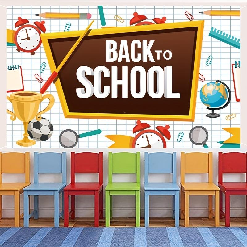 Welcome Back To School Decoration (1pc, Opening Season) – Background Cloth, Banner, Flag for Atmosphere & Party