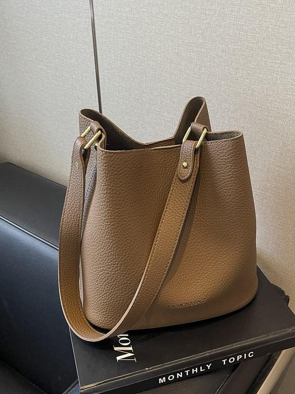 This year, the popular shoulder bucket bag women's 2025 new work large-capacity high-end messenger bag