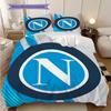 SSC Napoli Muster Bettwäsche Steppdecke Set Bettbezug Kissenbezug Heimdekoration Geburtstagsgeschenk (1 Bettbezug + 2 Kissenbezüge, ohne Füllung)