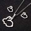 2025 New Wholesale Animals Gold Color Smooth Zircon Set For Women Elephant Necklace And Earring Set Cute Accessories Gift Sets
