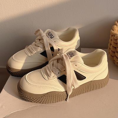 Board Schuhe Koreanische vielseitige kleine weiße Schuhe Damen lässig neue Damen Herbst Deutsche Trainingsschuhe schick2025 Student retro beige