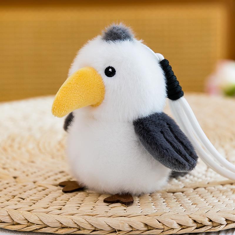 Adorable Parrot Plush Keychain - Small Bird Doll for Backpack or Claw Machine Gift