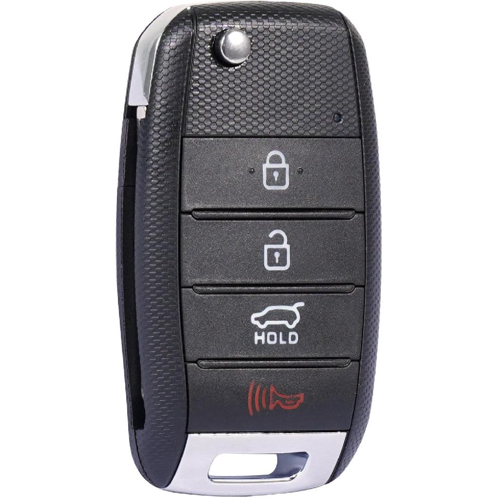TOP-VIGOR Remote Car Key Fob 433MHz Compatible with Kia Soul 2014 2015 2016 2017 2018 2019, OSLOKA-875T FSK 60 Chip 4 Button Keyless Entry Car Key