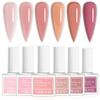 Saviland Color Pink 6 Colors Gel Pink Nail Extension Builder Nail Hard Gel 5-in-1 Gel, Tones, 10ML, Nail, Transparency, Gel, Gel, Beginner-Friendly,