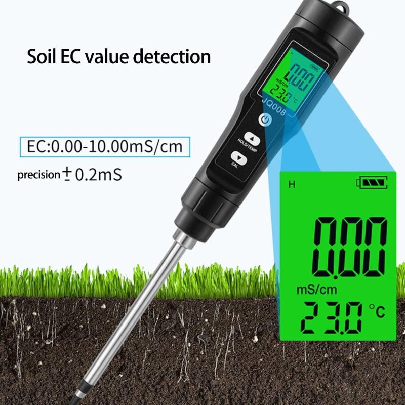 Soil Temperature Tester Multifunction Digital Soil Temp Meter with Data Hold Temperature Calibration Probe Meter