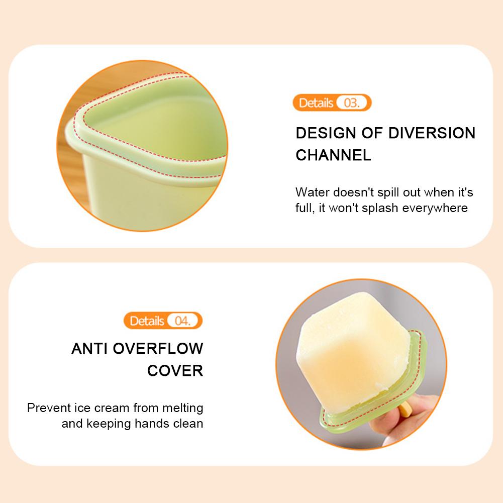 DIY Homemade Popsicle Mold With Handle Reusable Ice Stick Making Template For Summer Dessert