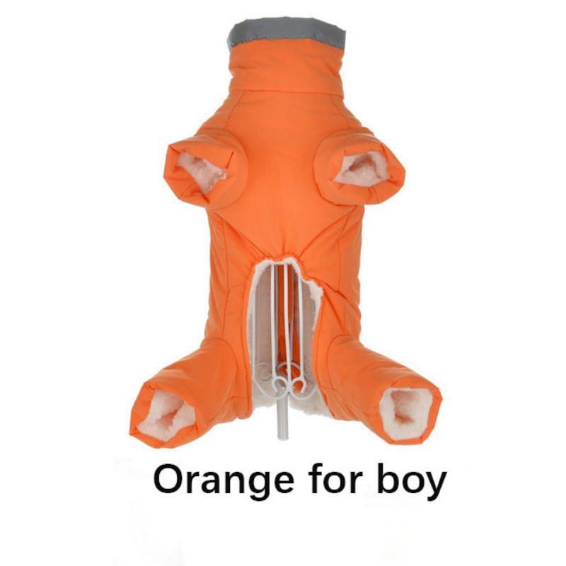 Dog Coat Winter Overalls for Dogs Warm Waterproof Pet Jumpsuit Trousers Male/ Female Dog Reflective Small Dog Clothes Apparel Puppy Down Jacket