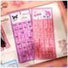 New Hot 3D Sanrio Hello Kitty square sticker, anime style, suitable for DIY mobile phone decoration, rhinestone decal, gift