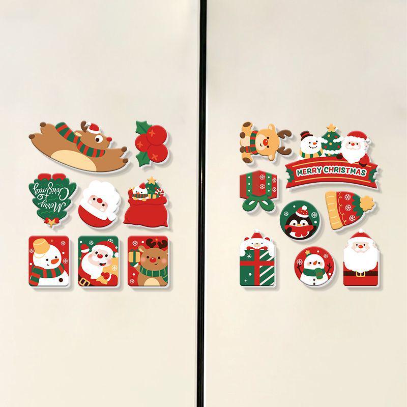 2026 Weihnachtskühlschrankmagneten-Set - Hochwertige, Niedliche Magnetische Weihnachtsmann-Dekorationen