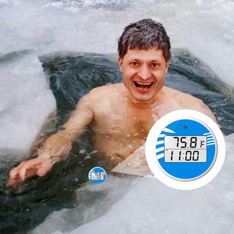 Schwimmende Thermometer für Eisbad Wasserdichte Schwimmende Thermometer Bad Pool Thermometer LED-Anzeige Eisbad Kaltes Bad