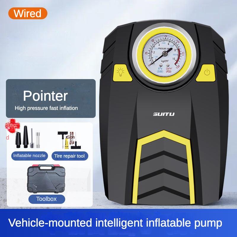 Car Mounted Portable Air Pump Emergency Tire Digital Display Car Mounted Air Pump Intelligent Tire Pressure Measurement Pump