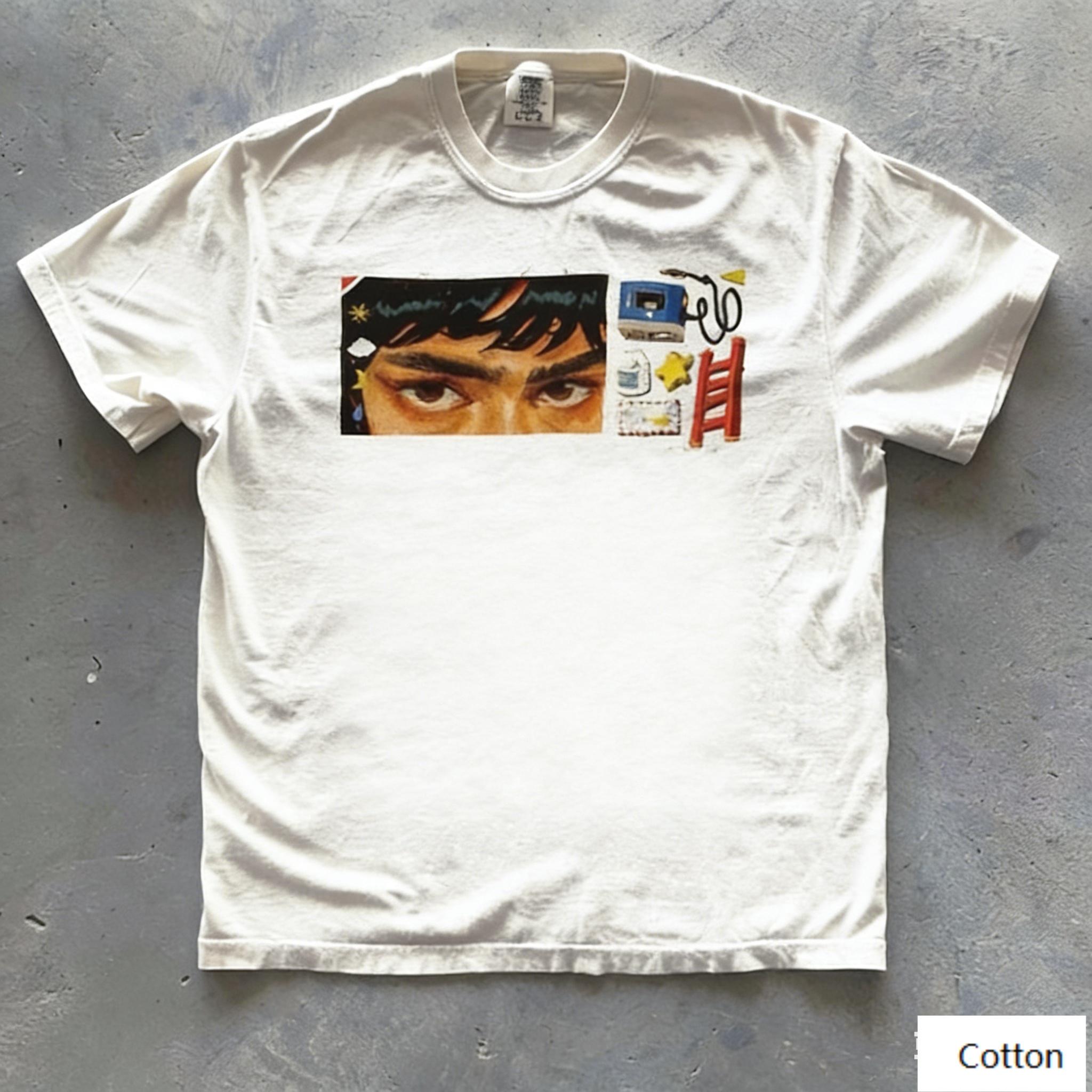 

Vintage Collage Art Graphic TShirt Retro Computer and Fruit Print Pure Cotton Tee Artistic Streetwear Style Unisex Top 4XL