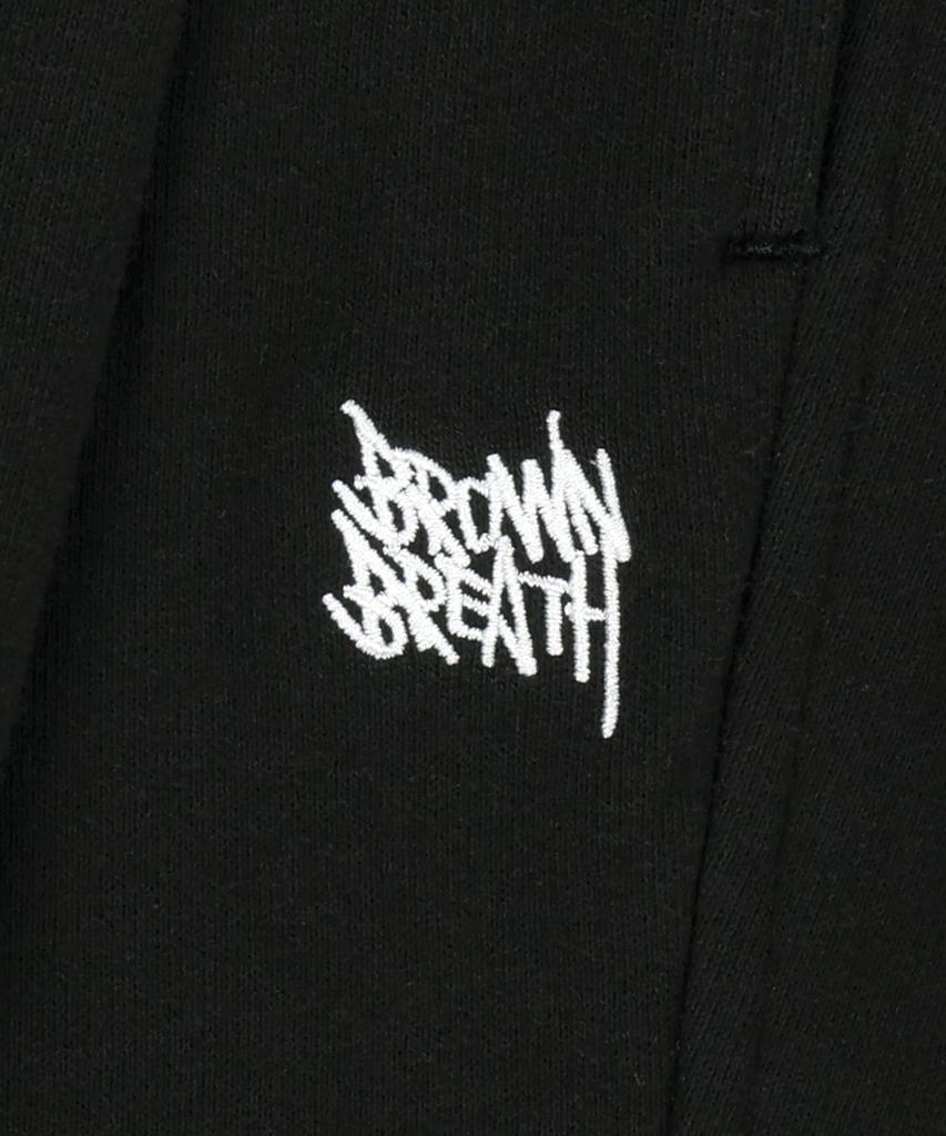 BROWNBREATH Tag Two Tuck Wide Sweat Pants - Black