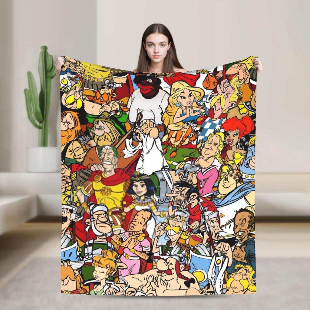Asterix And Obelix Blanket Quality Super Soft Throw Blanket Winter Picnic Home Decor Fashion Bedspread