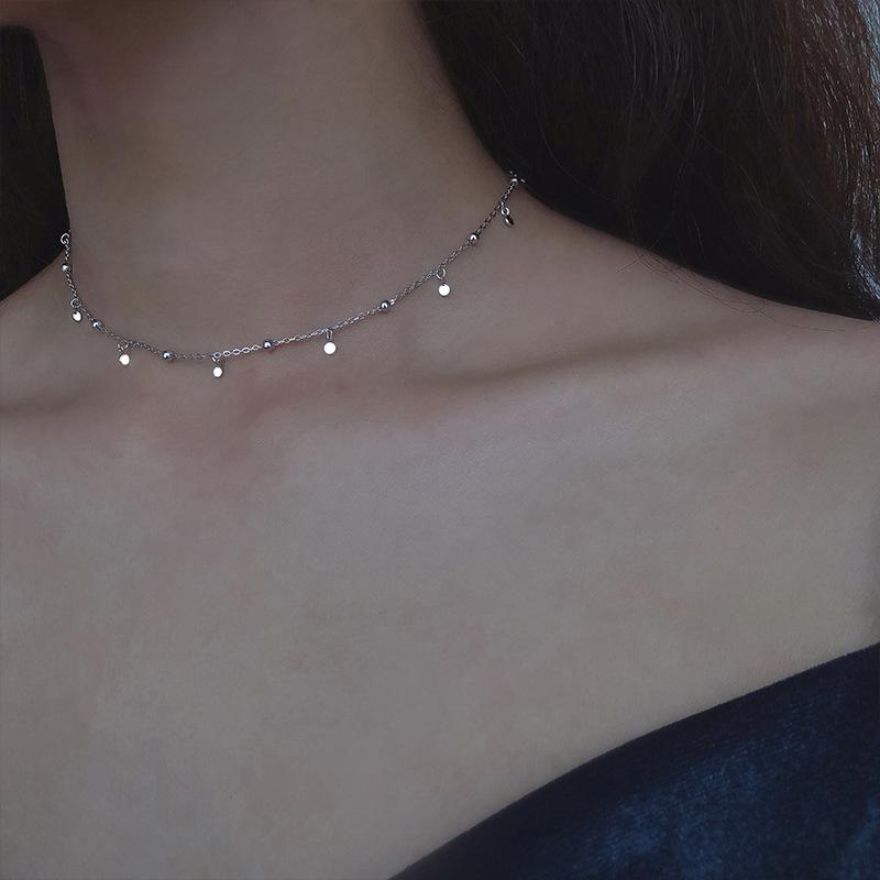 Kobiety Srebrny Naszyjnik Geometryczny Motyl Kwiat Wielostylowy Łańcuch Obojczyka Biżuteria Akcesoria