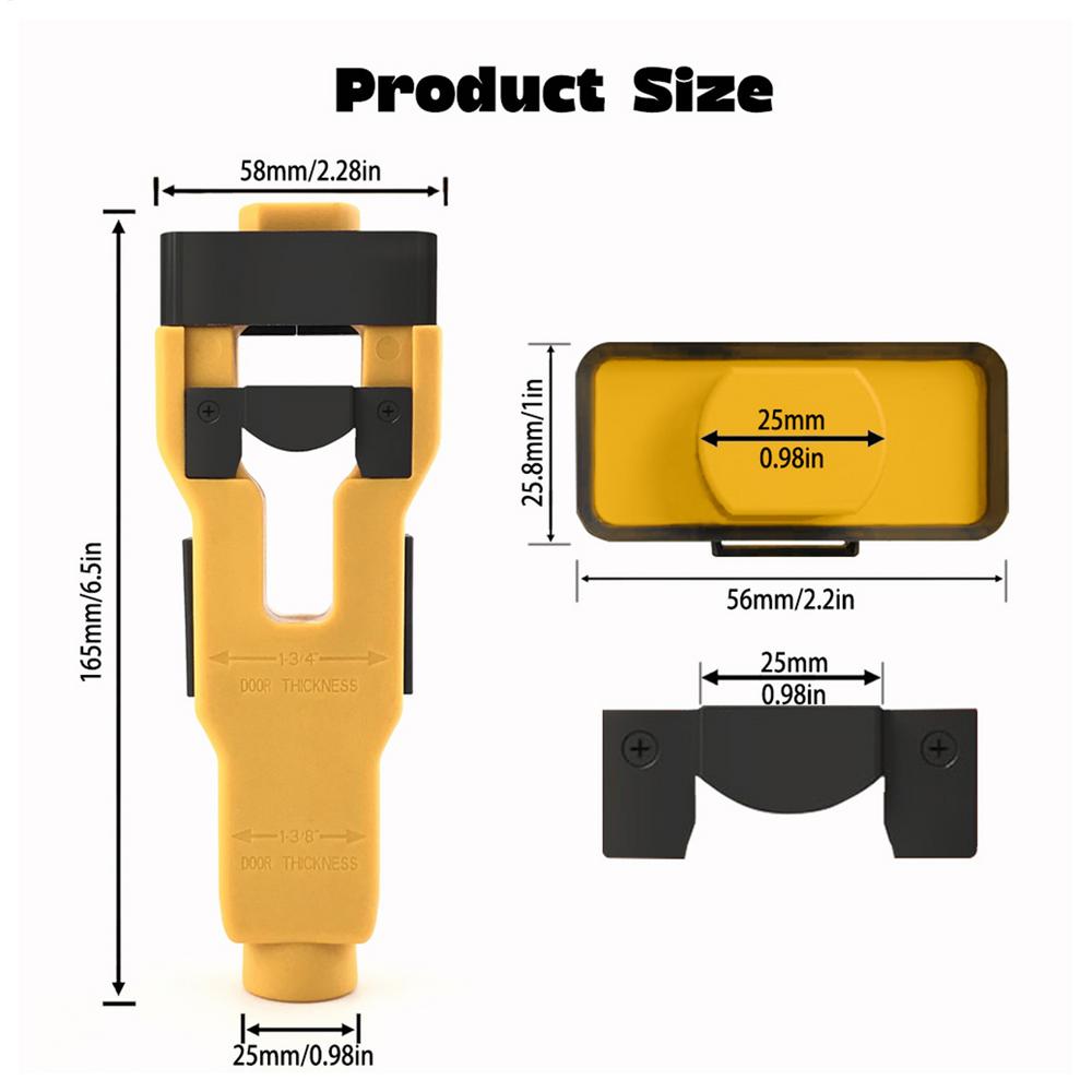 

Door Lock Installation Kit Hole Saw Jig Set Mortise Tool Precise Chiseling Supplies for Professional Home Renovation Repair
