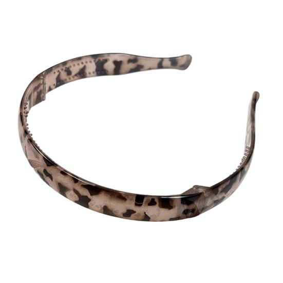 

Folding Headband Acrylic No Pressure Anti-Slip Tortoiseshell Pattern Retro Style Adjustable Hair Hoop Hair Accessory светло-серый