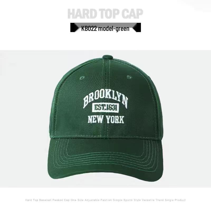 Korean Style New York Embroidery Baseball Cap for Women - Sun Protection & Face Slimming Duckbill Hat for Spring/Summer