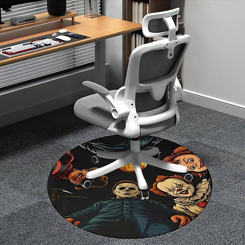 

Halloween Horror Icons,Movie Monsters Chair mat Round Rug Office carpet, Non slip, Suitable for Living Rooms, Bedrooms,Decor1205843a 80cm by 80cm