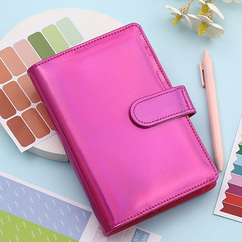 Colorful A6 PU Leather Macaron Budget & Account Book - Multi-functional Cash Diary & Storage Planner
