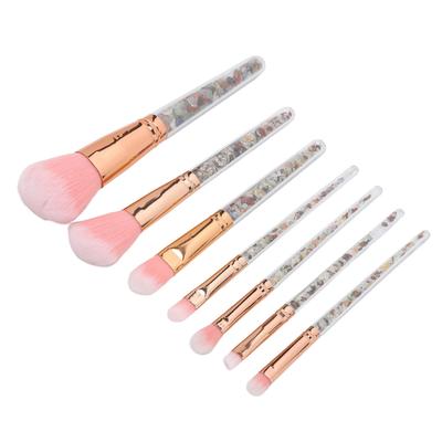 7PCS Makeup Brush Set Foundation Powder Concealers Eye Shadows Soft Brush Stylish Handle Cosmetic Tool