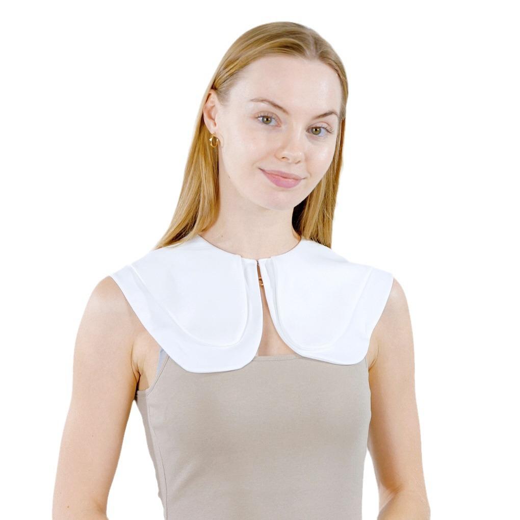 Solid Color Fake Collar Shawl Removable Half Shirt Collar Decoration Blouse Detachable False Lapel Blouse Tops Small Cape