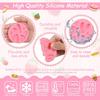 2 Pcs Love Chocolate Cake Decoration Silicone Mold 3D Heart-Shaped Candy Fondant Mold, Practical Kitchen Baking Supplies for Cupcake Toppings Cookie