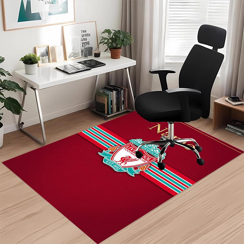 Custom Name Liverpool Football Club Printed Carpet Rug For Office Chair Living Room Bedroom Kitchen Room Decor Gifts