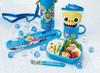 Skater Bento Trio and Antibacterial Made in Baby Shark TACC2AG Kids' Set, Chopsticks, Spoon, Fork, Cutlery, Easy-Opening Slide-Open Design, Japan,
