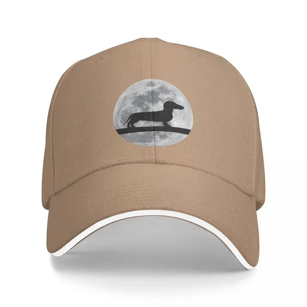 Dachshund Dog Night Moon Dachshund Lover Baseball Cap  Hat Adjustable Dad Hat Sports Streetwear Outdoor for Sun Protection