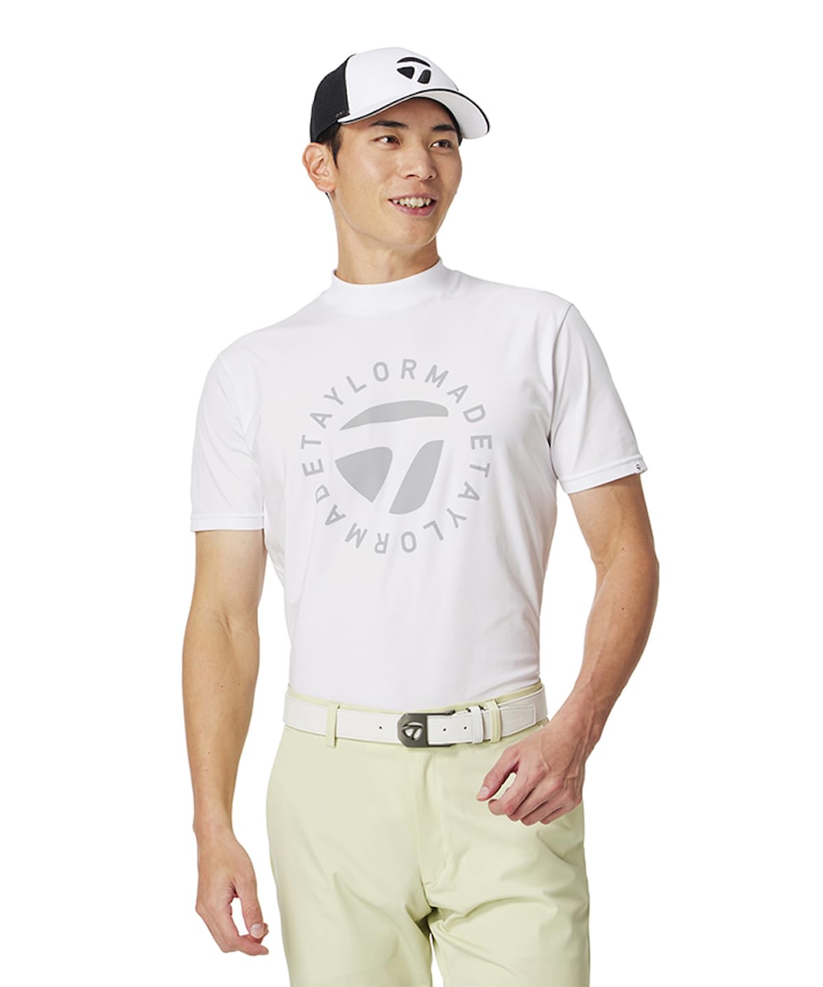 

TaylorMade Circle Logo S/S Mock Black, White, Size L, Men s, 2025SS UN650